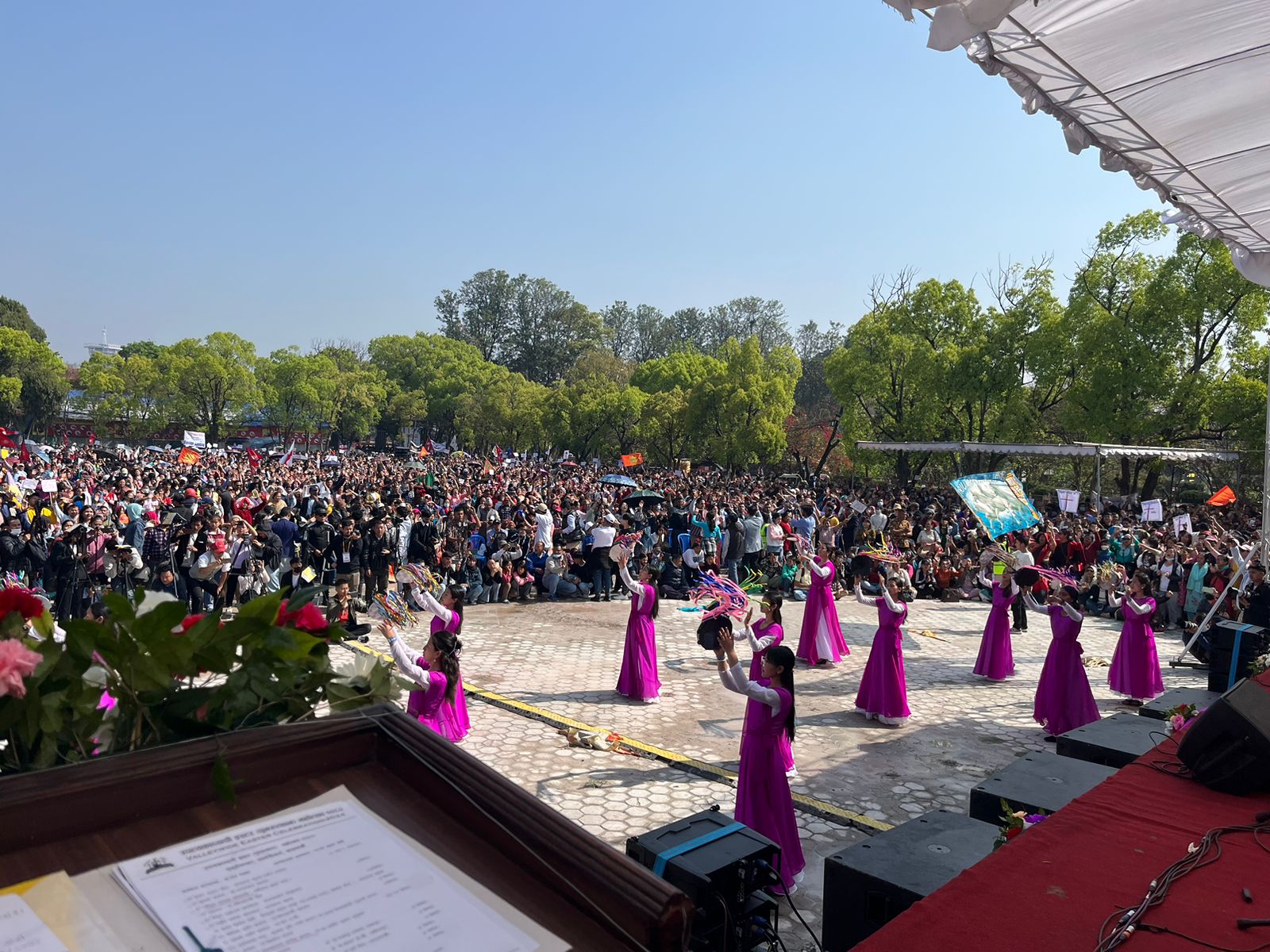 Clear skies on the day of worship